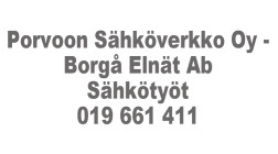 Porvoon Sähköverkko Oy - Borgå Elnät Ab logo